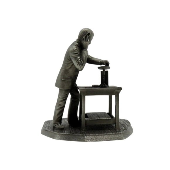 DEUTSCHES MUSEUM Pewter Inventor Guglielmo Marconi Vintage Figurine - Picture 3 of 11